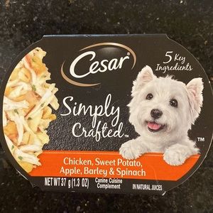 Cesar Simply Crafted chicken/sweet potato/apple/barley spinach (40) 1.3 oz